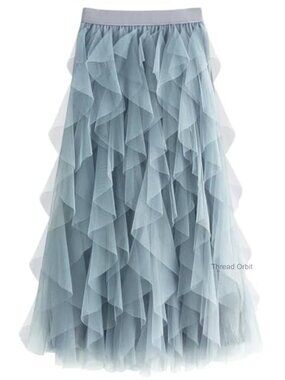 Layered Tulle Skirt for Women A-Line Maxi Tutu Dress